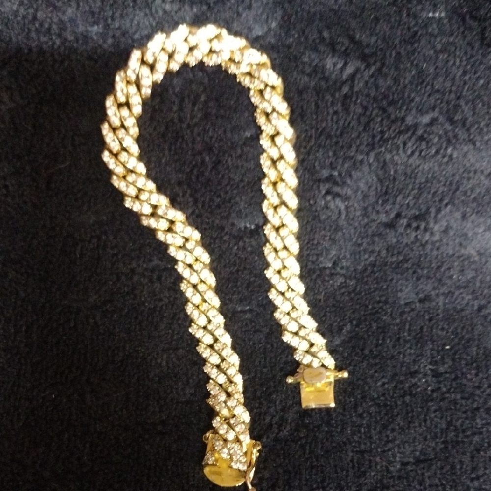 Gold Diamond  Tennis Bracelet